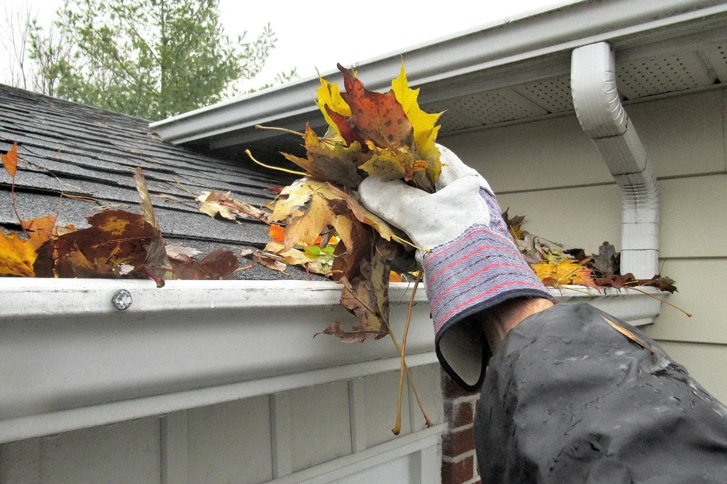 Gutter Cleaning project in Des Moines Central Iowa