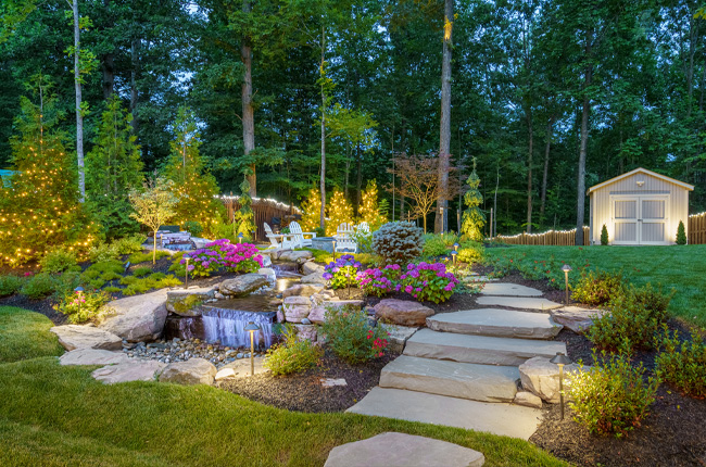 Professional landscaping and retaining wall installation in Des Moines Iowa